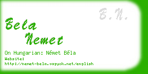 bela nemet business card