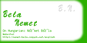 bela nemet business card